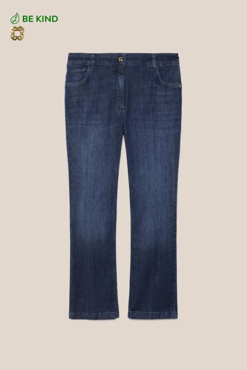 Women's Sustainable Cotton Kick Flare Jeans in Blue