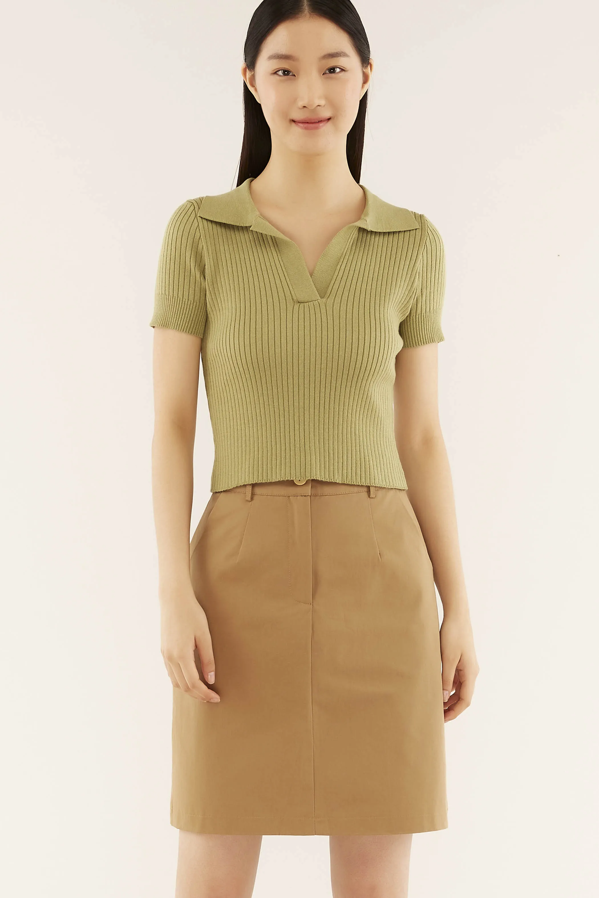 Jemira Collared Knit Top 