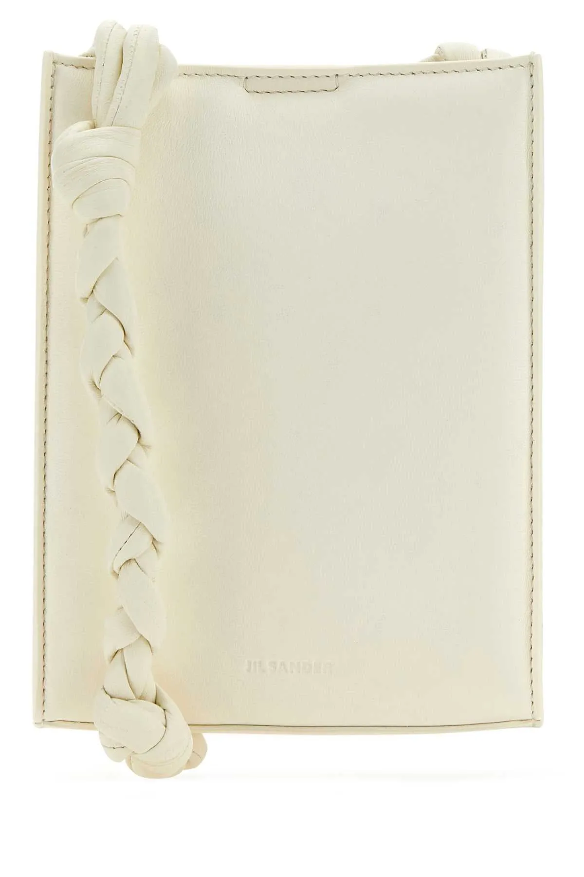 Jil Sander Ivory Leather Tangle Shoulder Bag