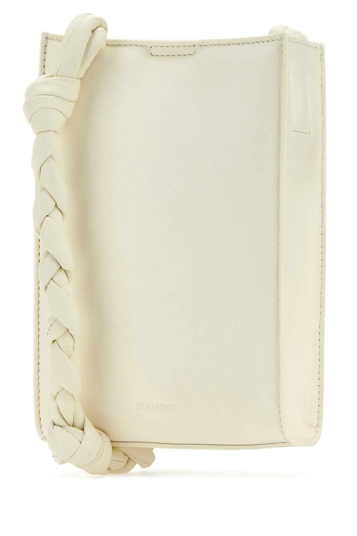 Jil Sander Ivory Leather Tangle Shoulder Bag