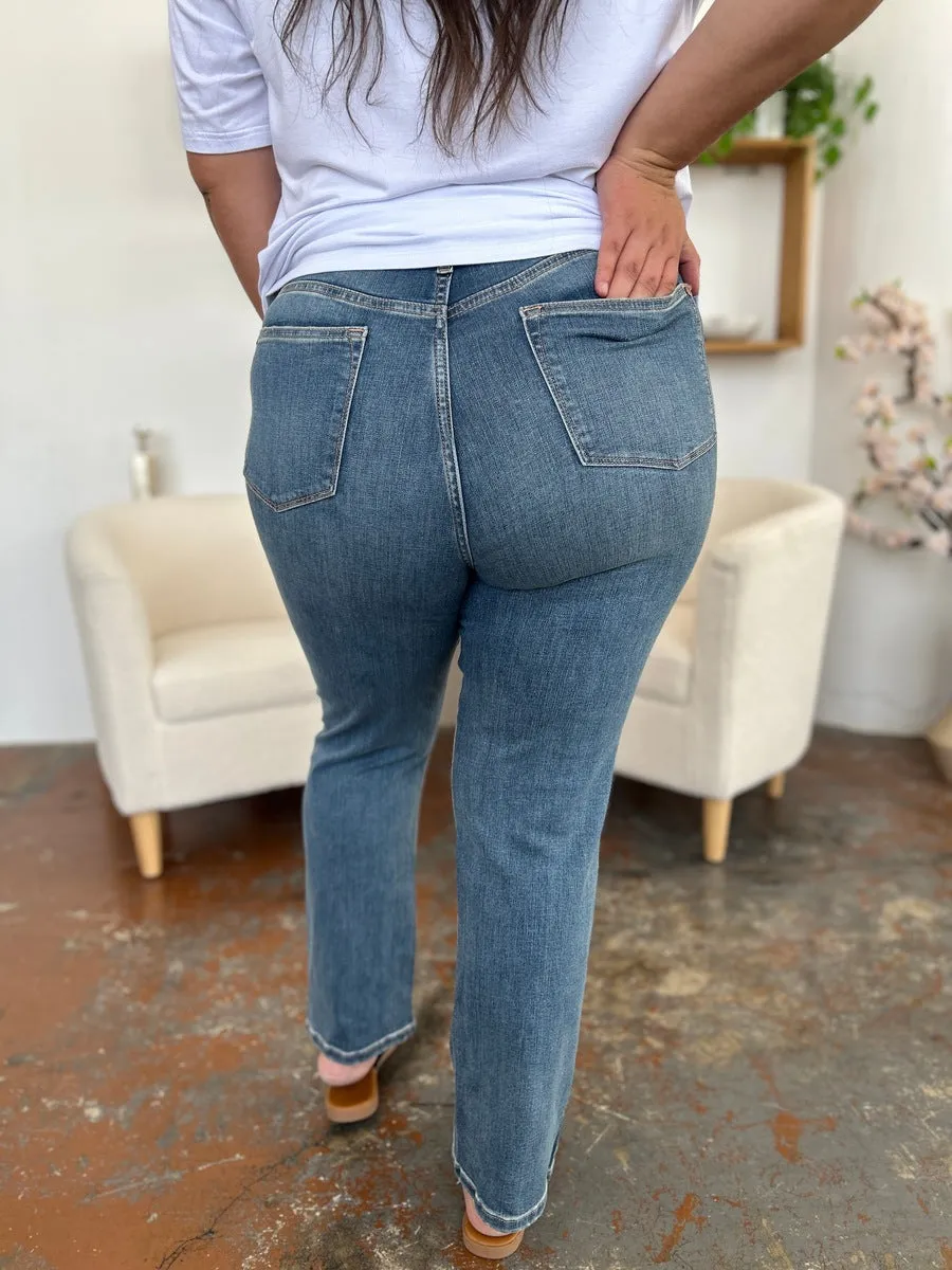 Judy Blue Full Size High Waist Straight Leg Jeans