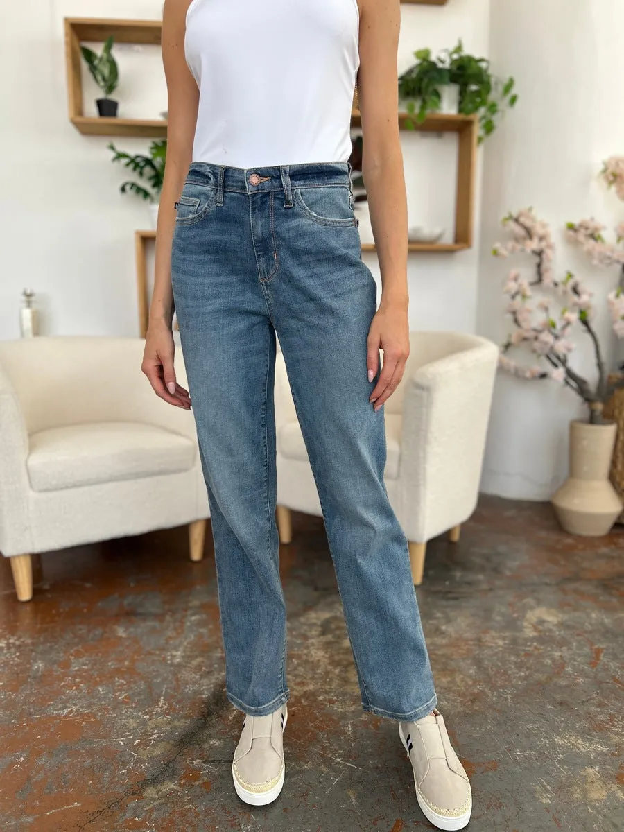 Judy Blue Full Size High Waist Straight Leg Jeans