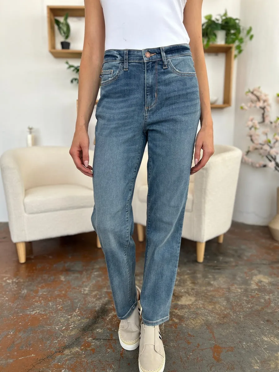 Judy Blue Full Size High Waist Straight Leg Jeans