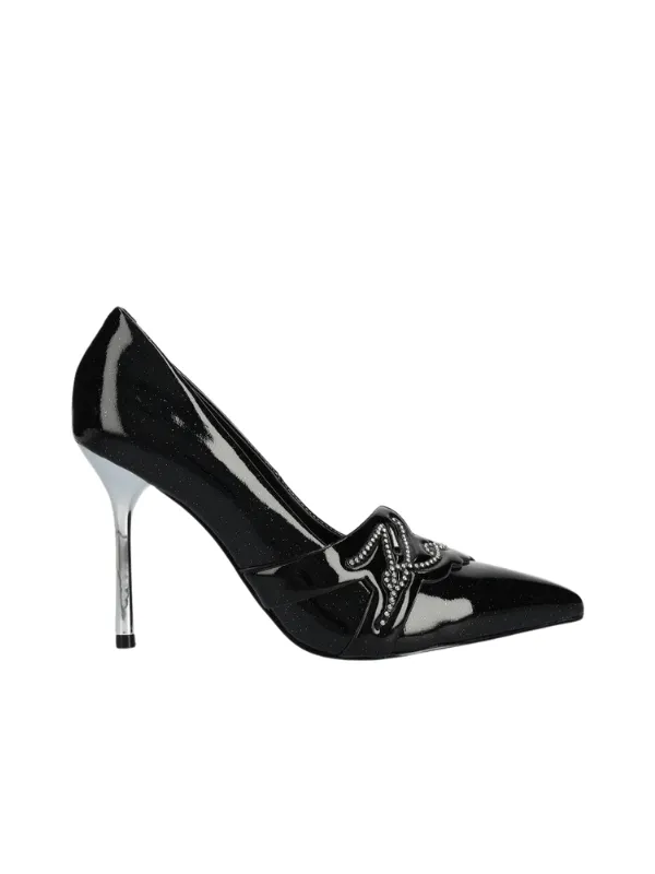 Karl Lagerfeld Heels Sarabande Signature Logo Court Black