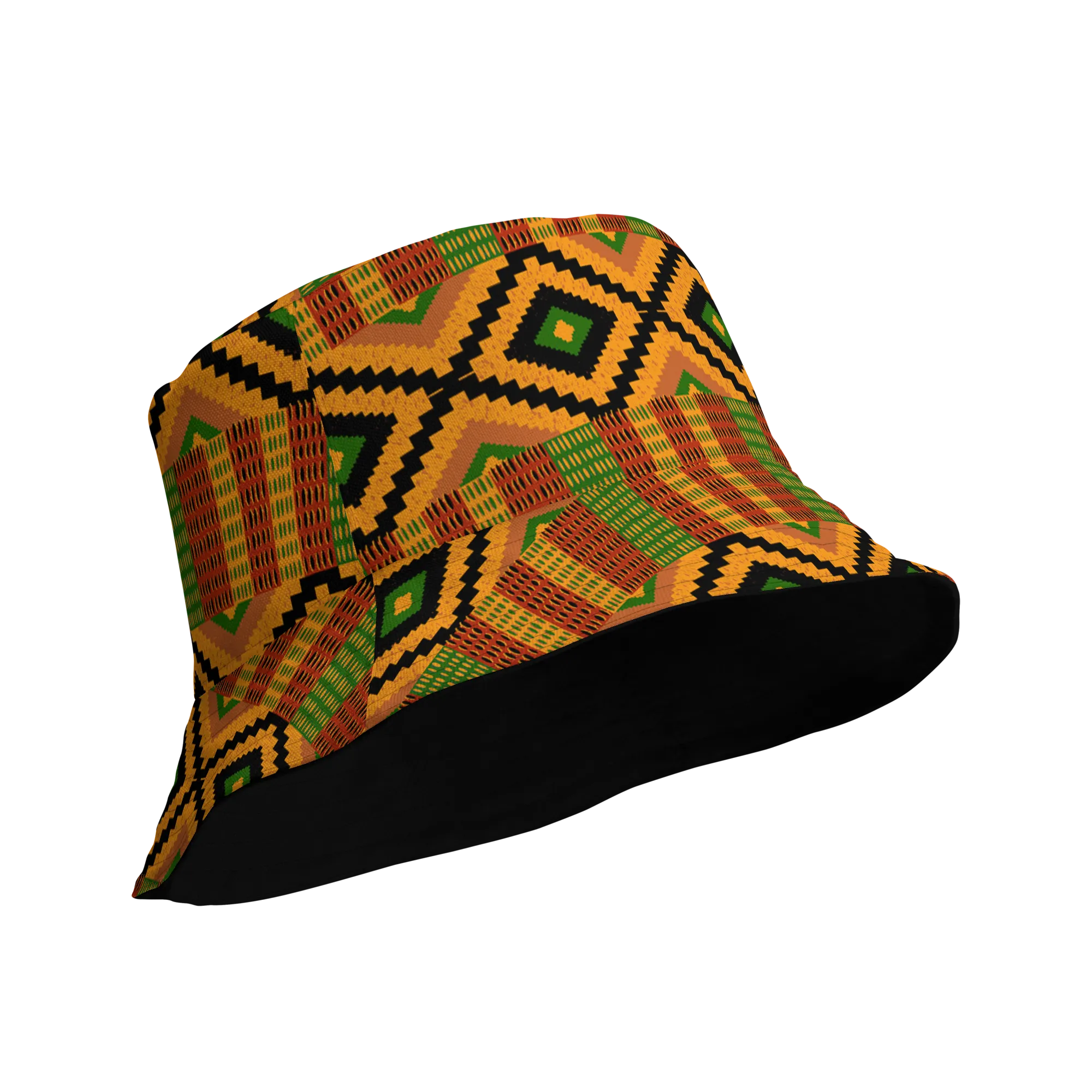 Kente Print Reversible Bucket Hat