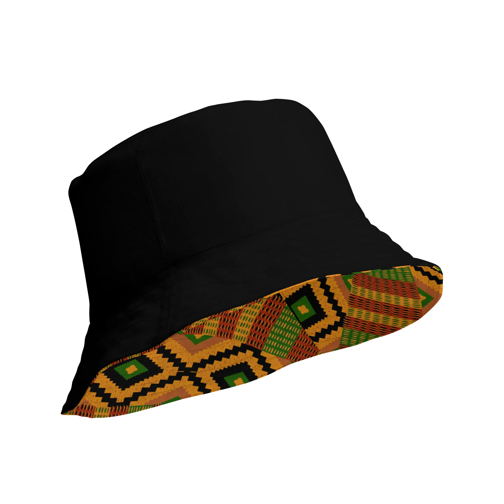 Kente Print Reversible Bucket Hat