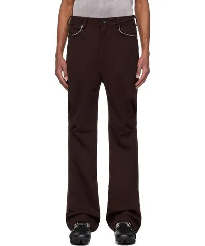 Kiko Kostadinov Burgundy Ohne K-Dart Trousers