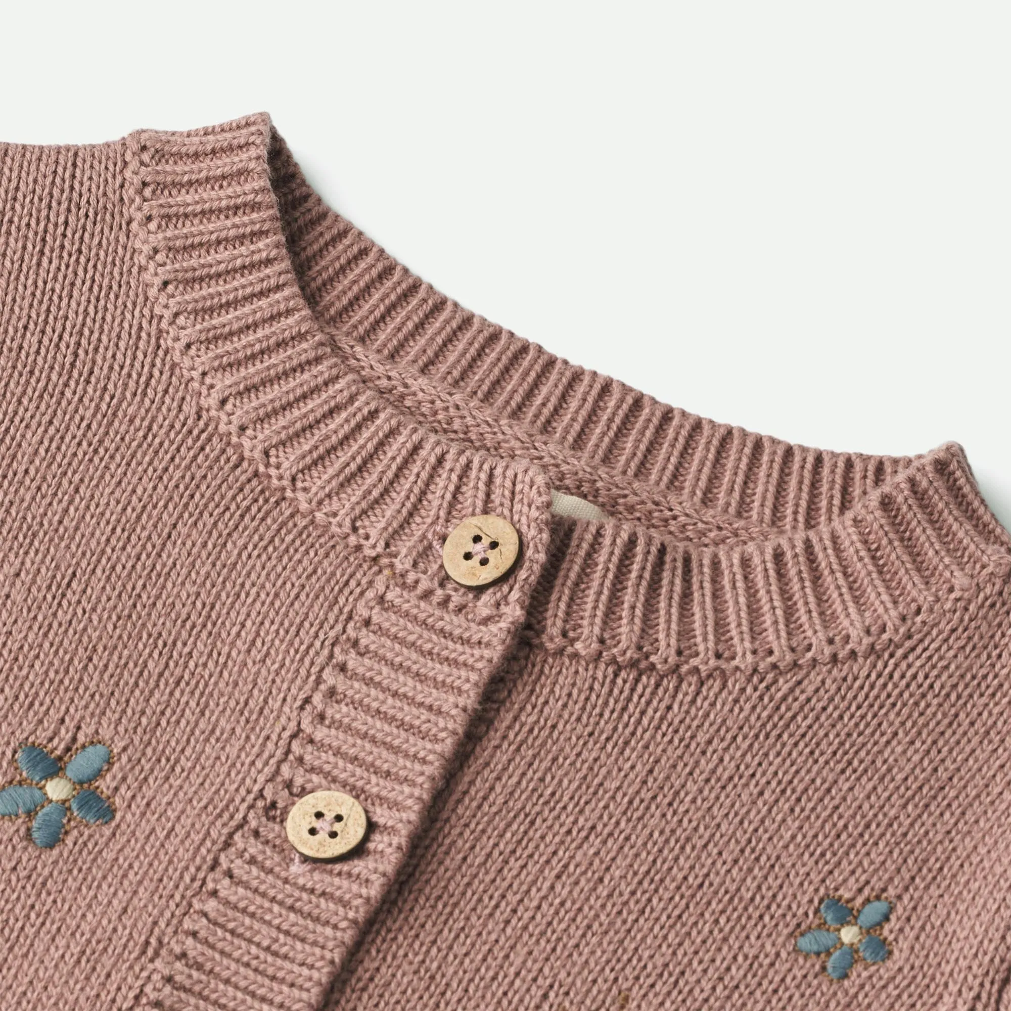 Knit Cardigan Ella | Baby - lavender rose