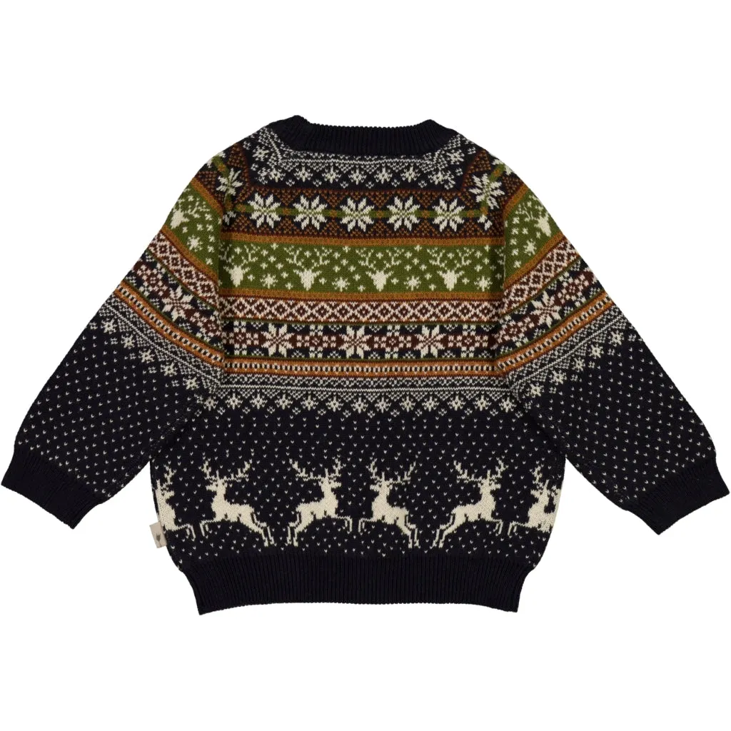 Knit Pullover Holiday - midnight blue