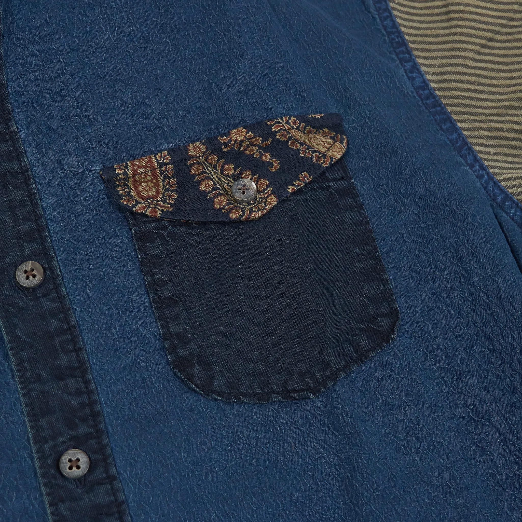 KRM Indigo Patchwork Shirt