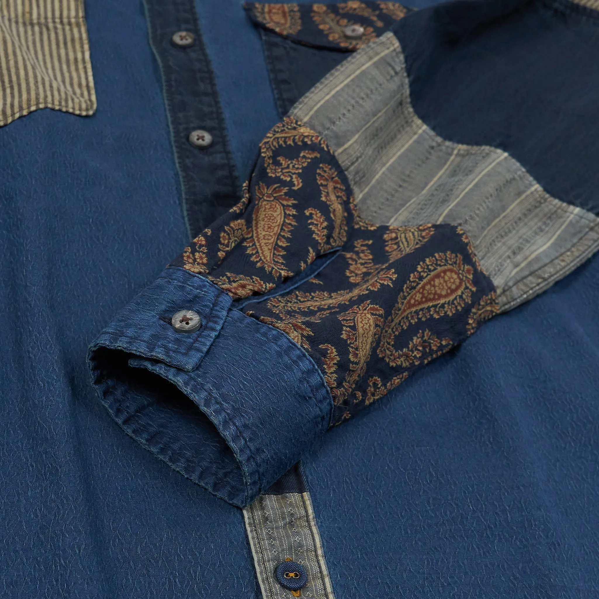 KRM Indigo Patchwork Shirt