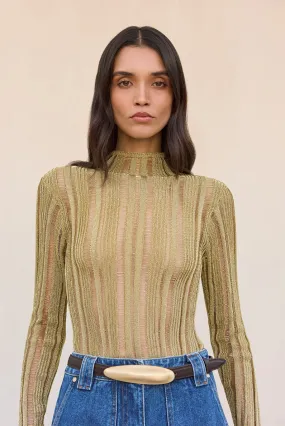 KYLA KNIT TOP - GOLD