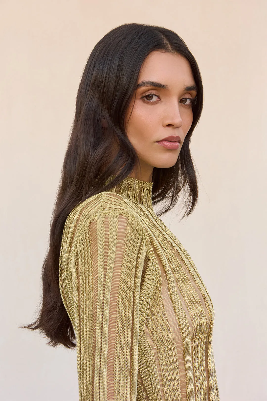 KYLA KNIT TOP - GOLD