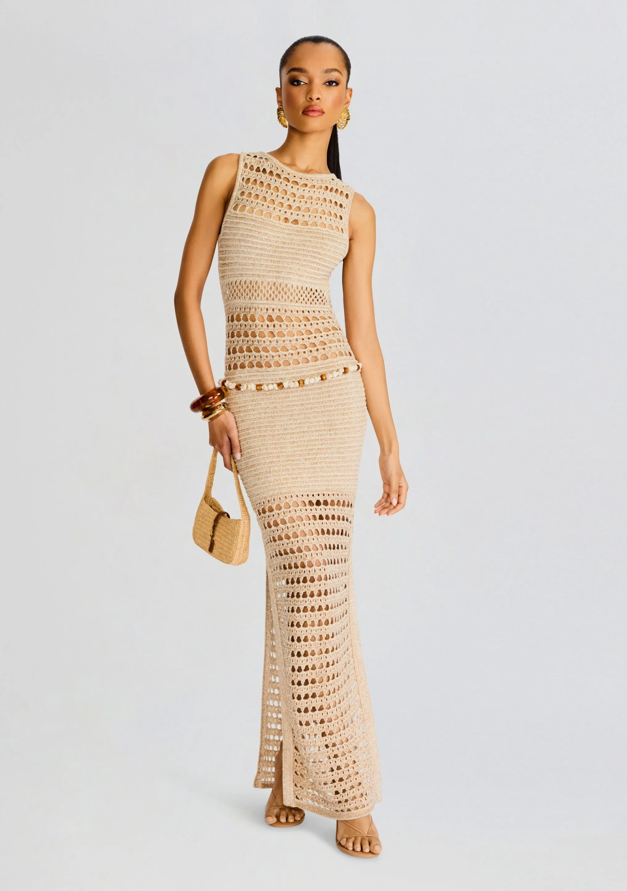 Kylan Knit Crochet Dress