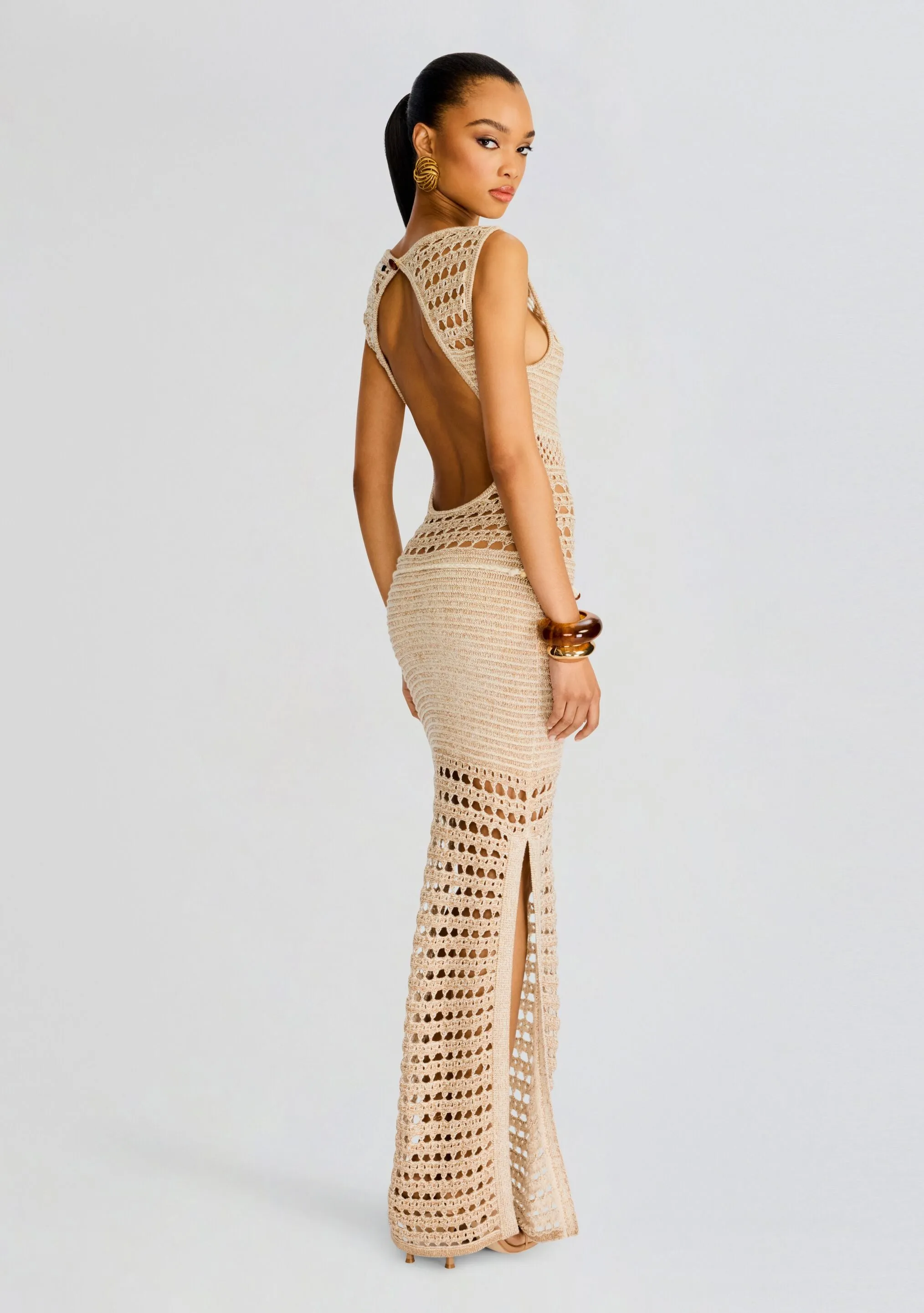 Kylan Knit Crochet Dress