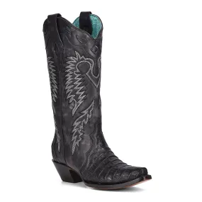 Black Caiman Ladies Boots