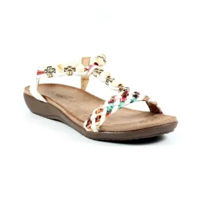 LARISSA T-Bar Sandal White