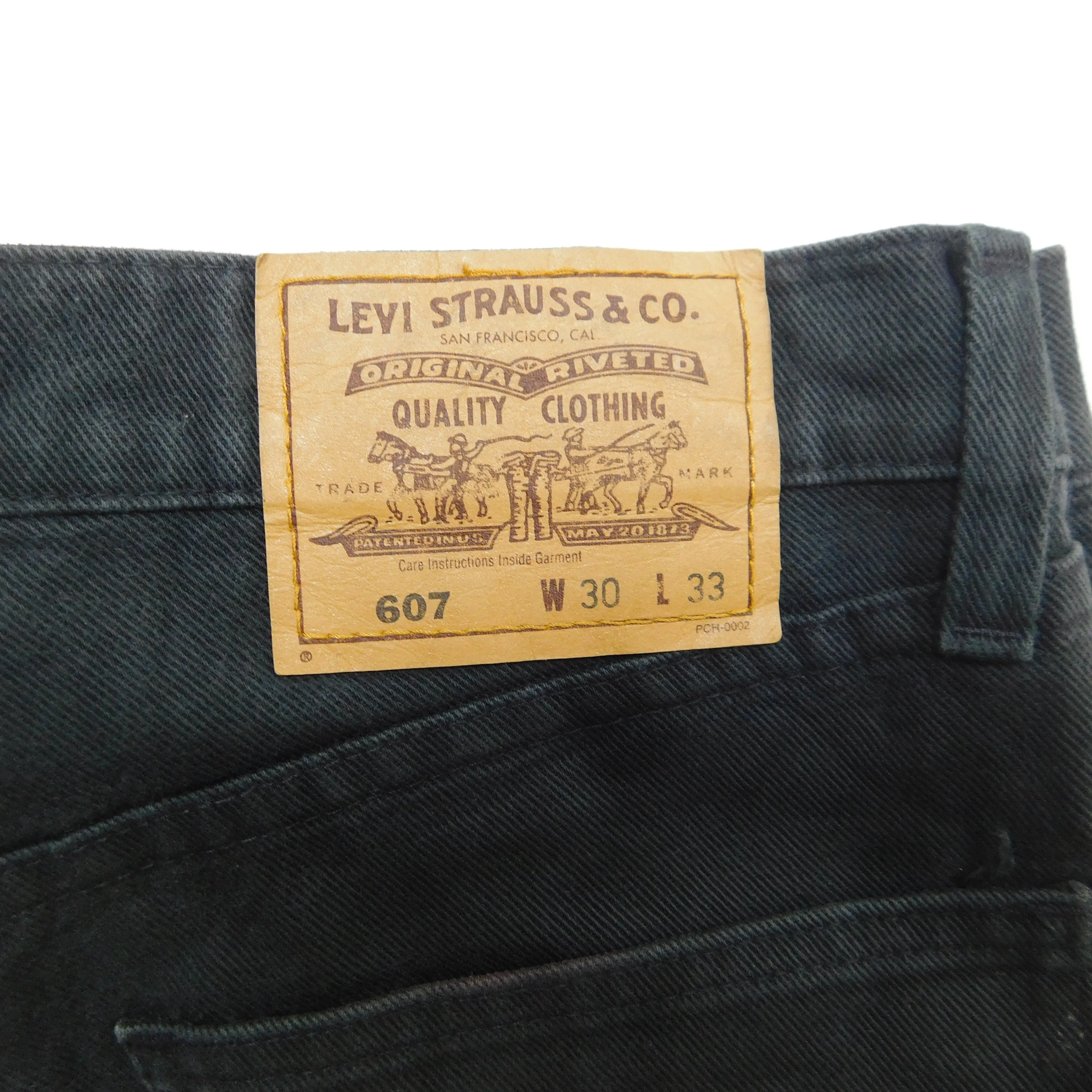 Levi's 607 Black Washed Work Trousers