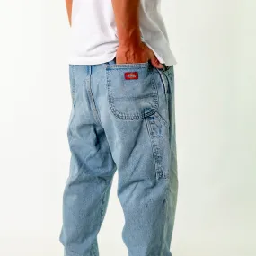 Light Blue y2ks Dickies Denim Carpenter Jeans Baggy Pants (36x32)