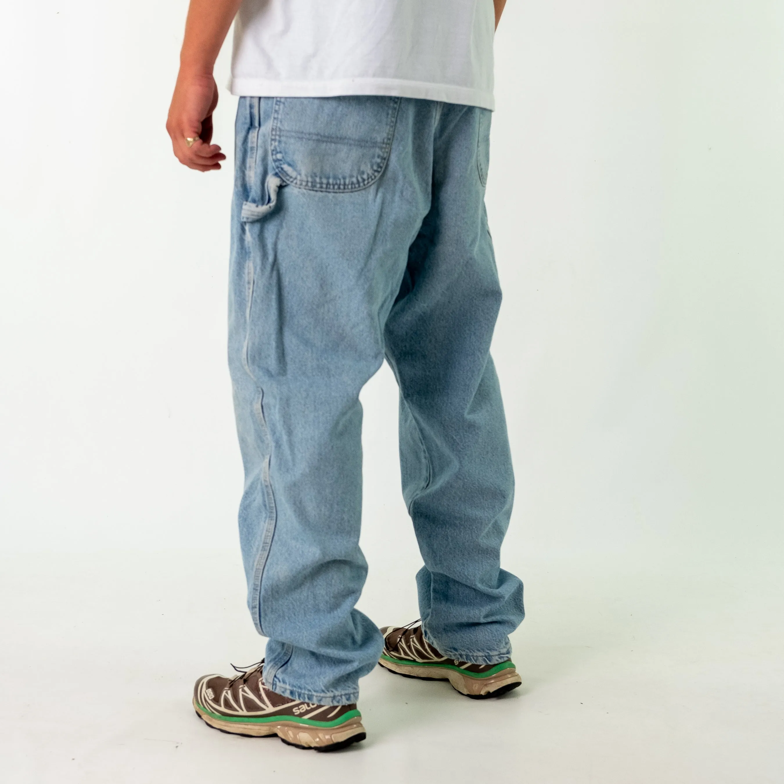 Light Blue y2ks Dickies Denim Carpenter Jeans Baggy Pants (36x32)