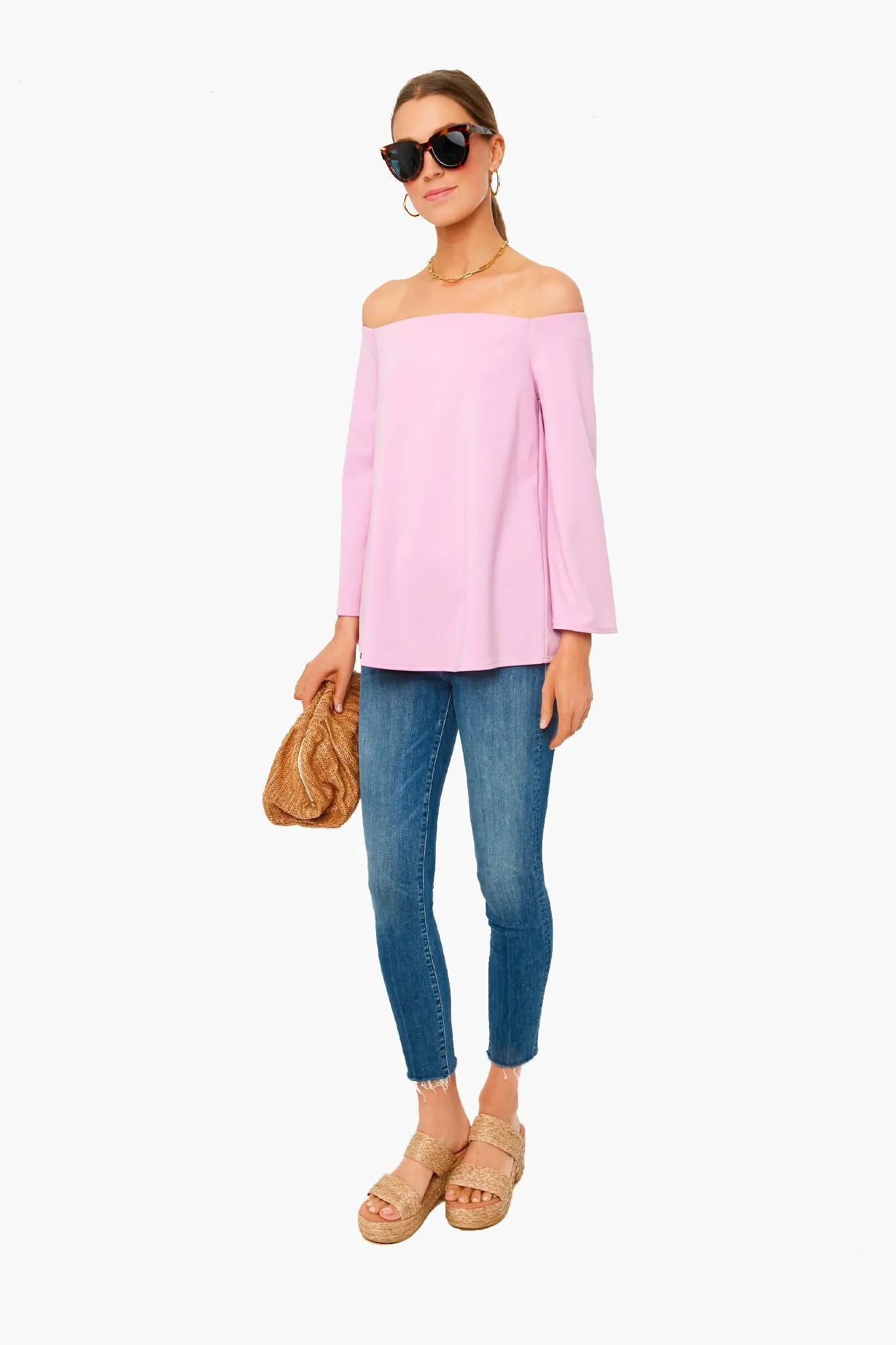 Lilac Miranda Off the Shoulder Blouse