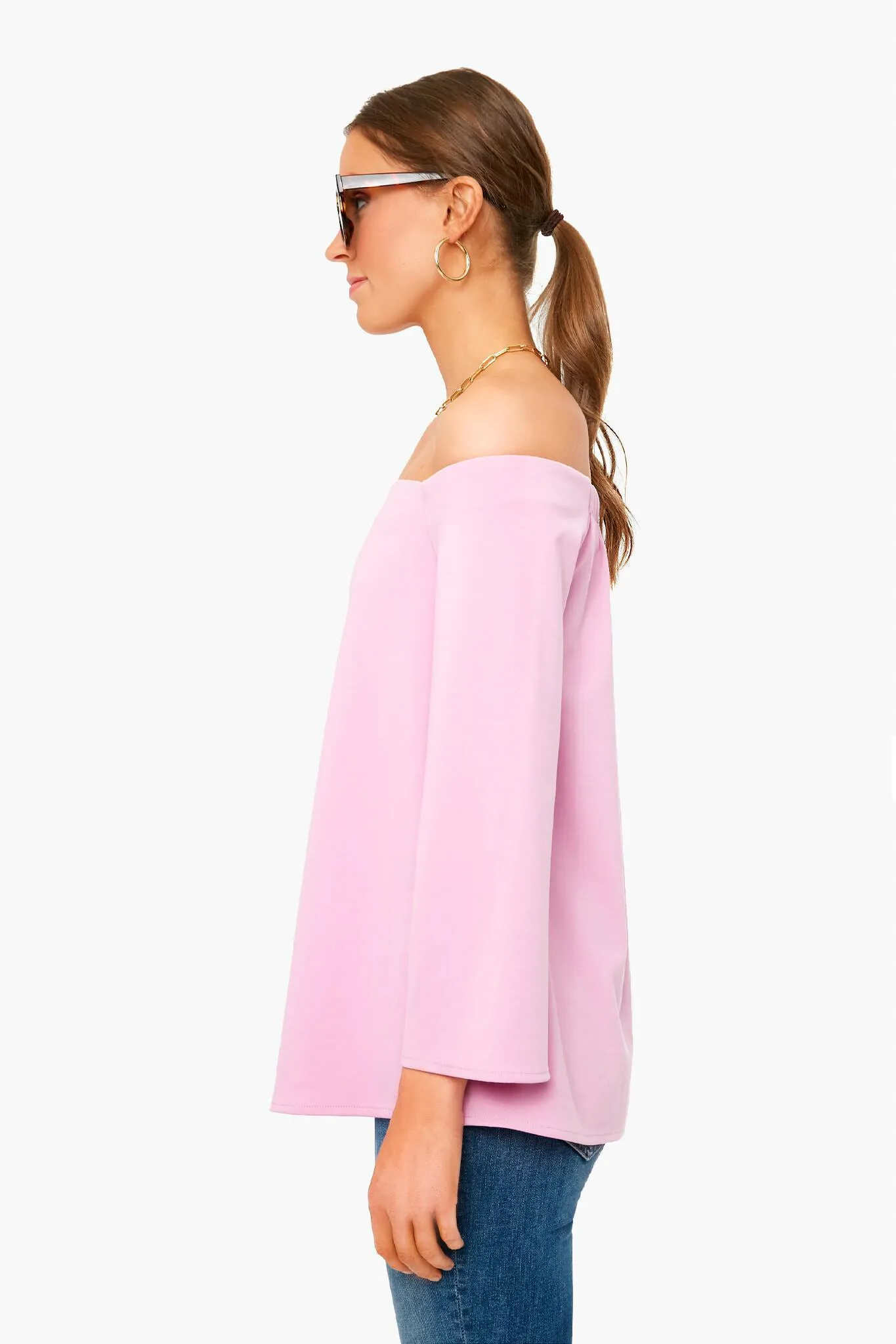 Lilac Miranda Off the Shoulder Blouse