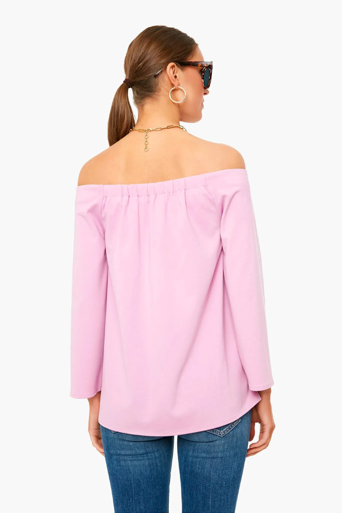 Lilac Miranda Off the Shoulder Blouse