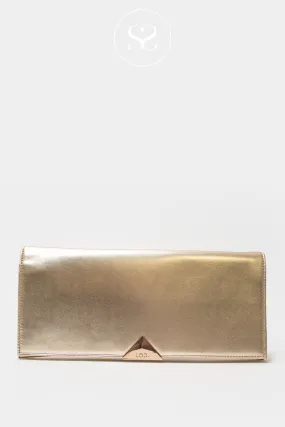 LODI L-1501 / L-1610 GOLD LEATHER ENVELOPE CLUTCH BAG