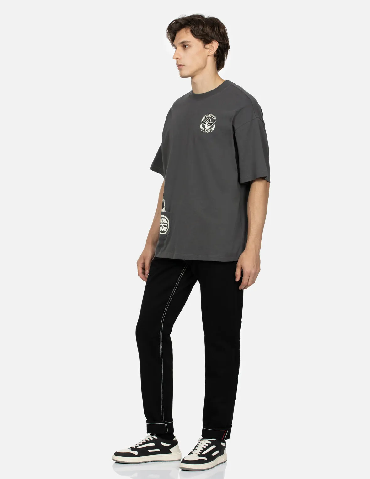 Logo Print Multi-Pocket T-shirt