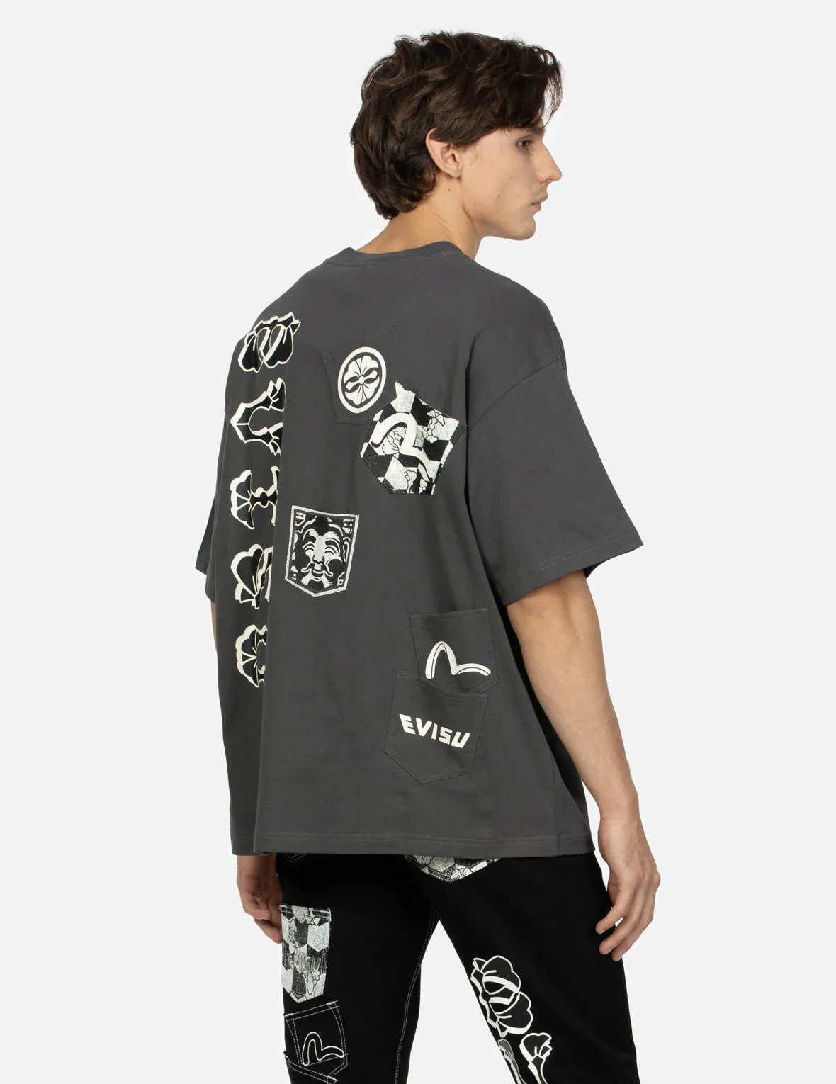 Logo Print Multi-Pocket T-shirt