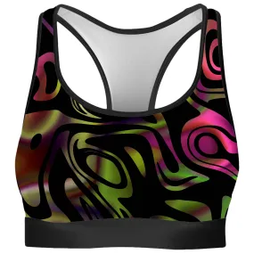 Loopy Abstract Rave Bra