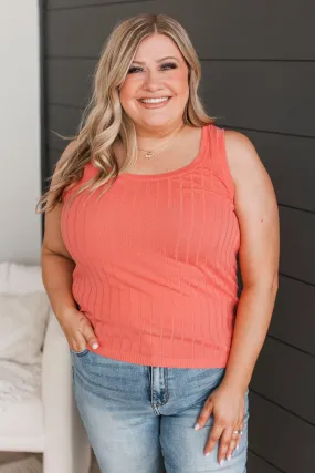 Love Of Mine Knit Tank Top Coral