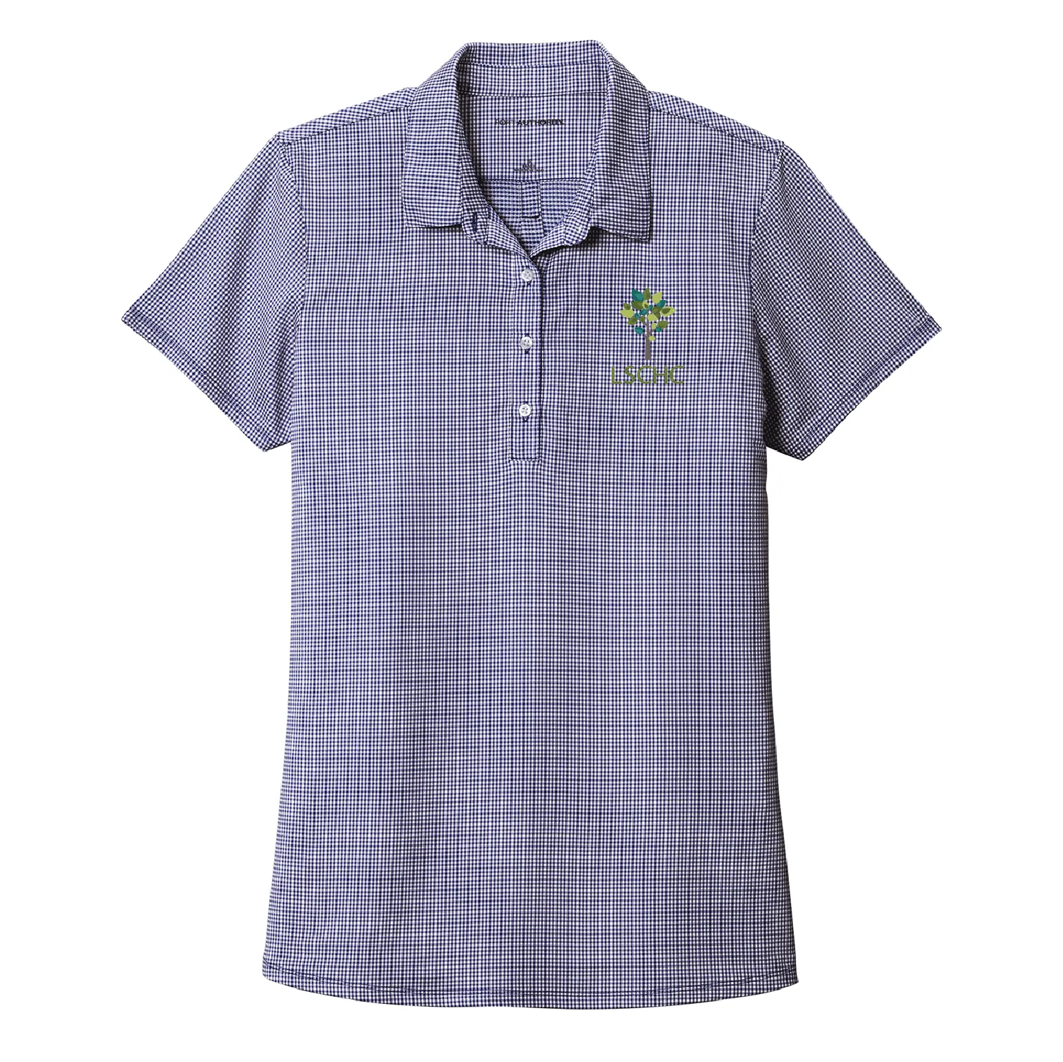 LSCHC Womens Gingham Polo