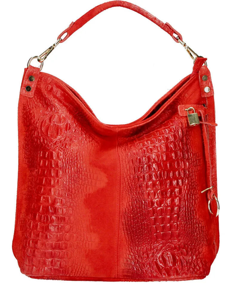 Luisa red calfskin bag