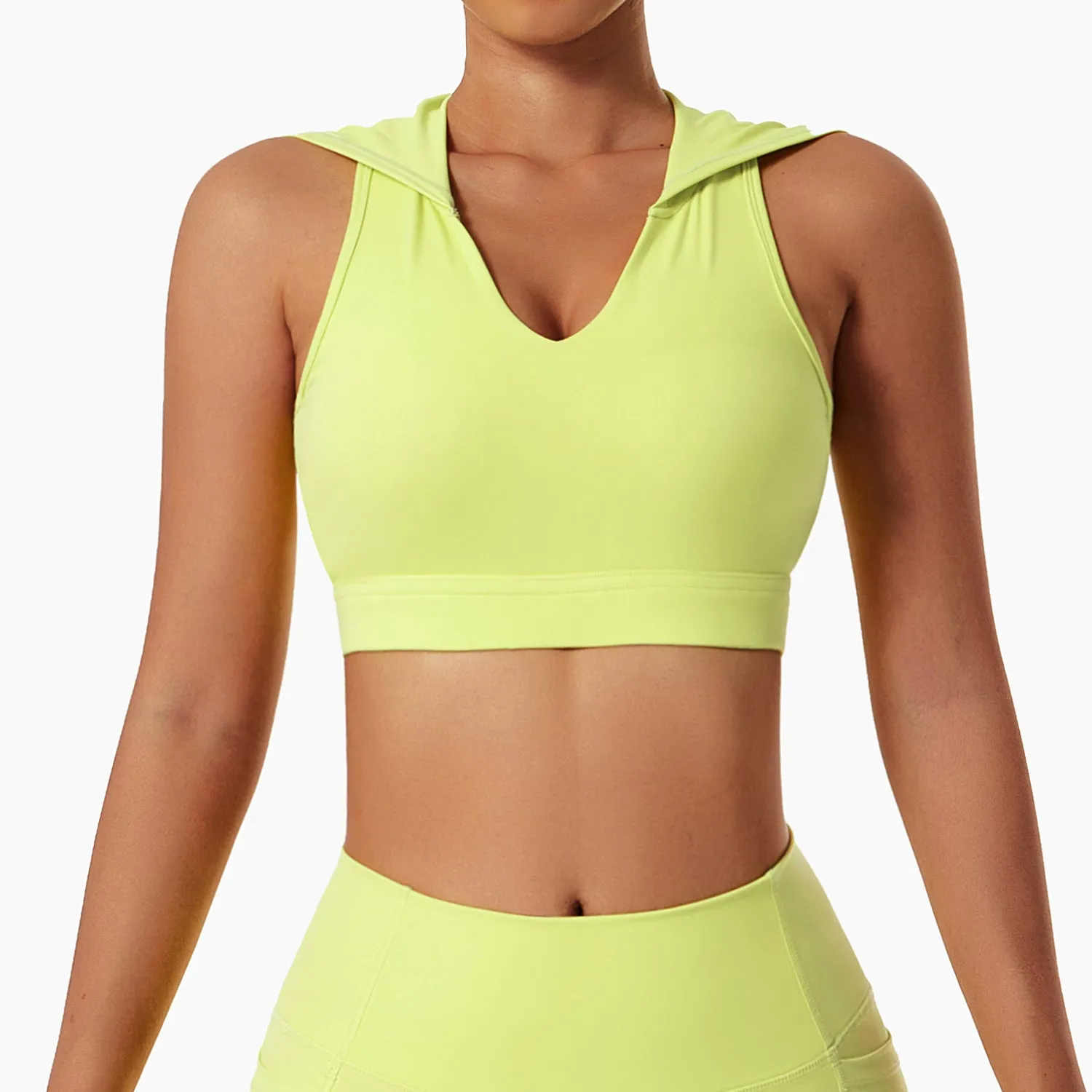 Lulu Nude Yoga Shockproof Back Sports Bra