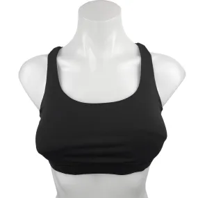 Lululemon Women's Black Cross Strappy Workout Athletic Crop Sports Bra Top Sz S