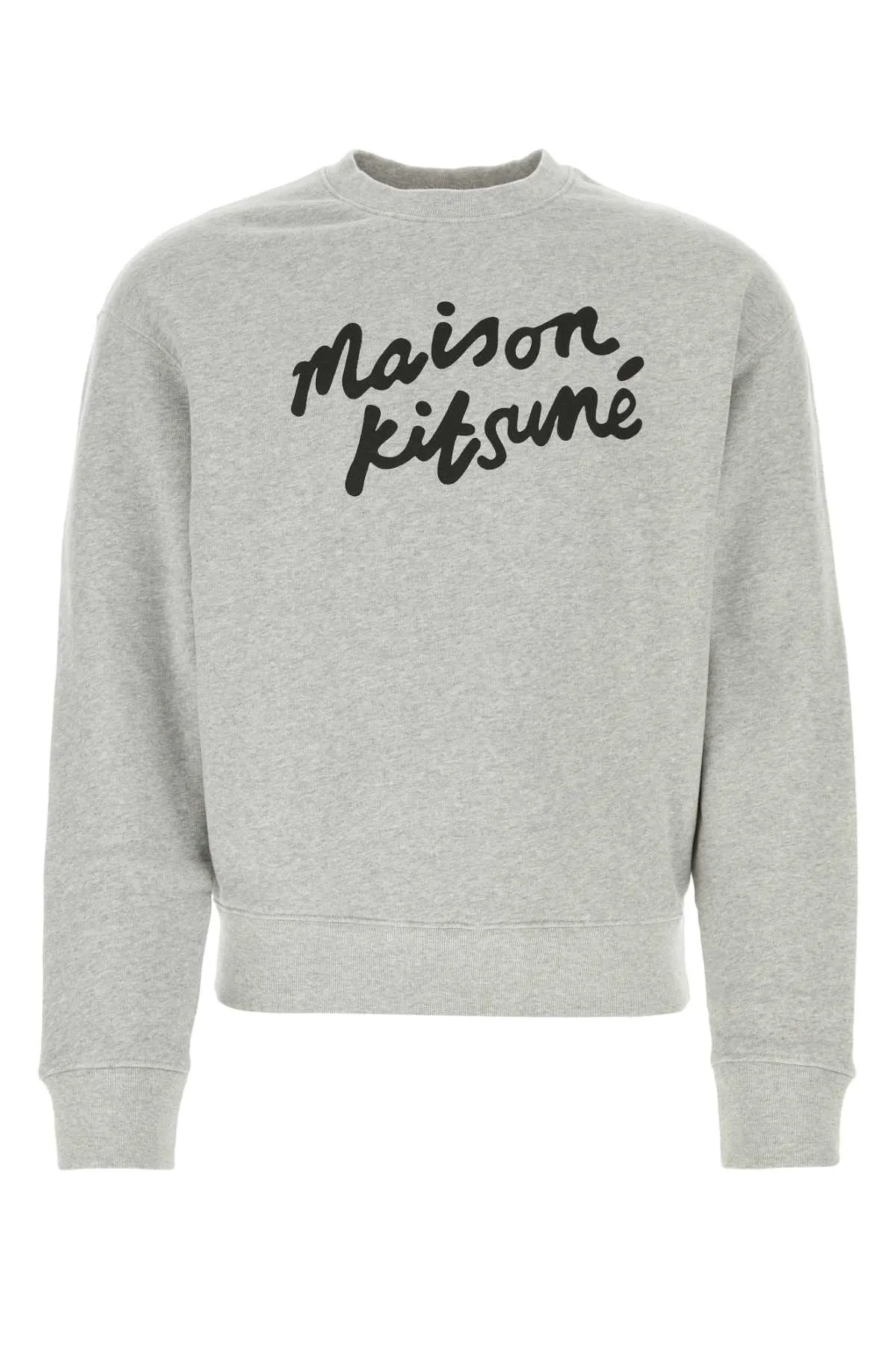 Maison Kitsune Melange Grey Cotton Sweatshirt