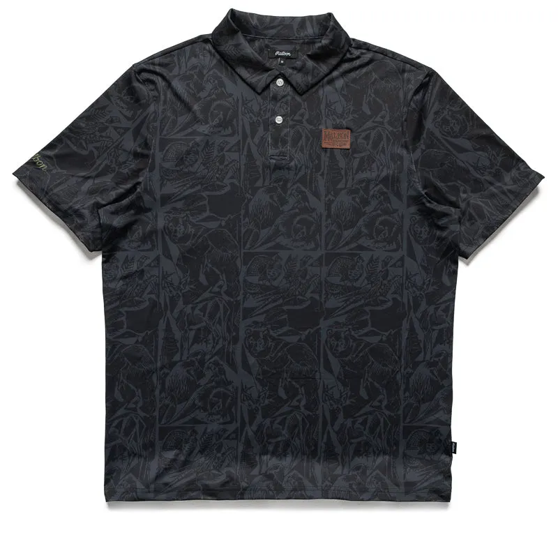 Malbon Golf Wild Life Performance Polo - Black