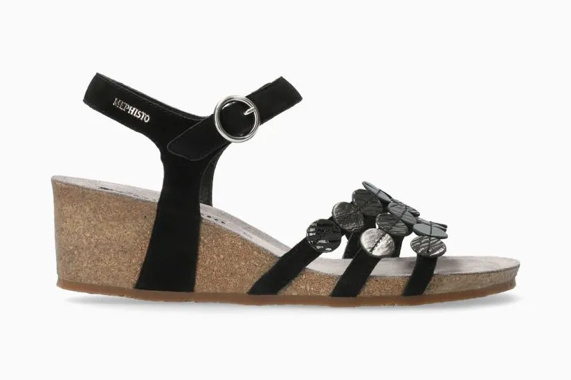  Matilde Dress Sandal in Shiny Black Multi  