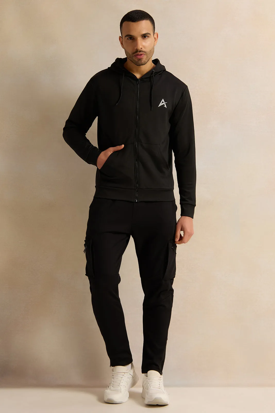 Men Black Active Sweatshirt