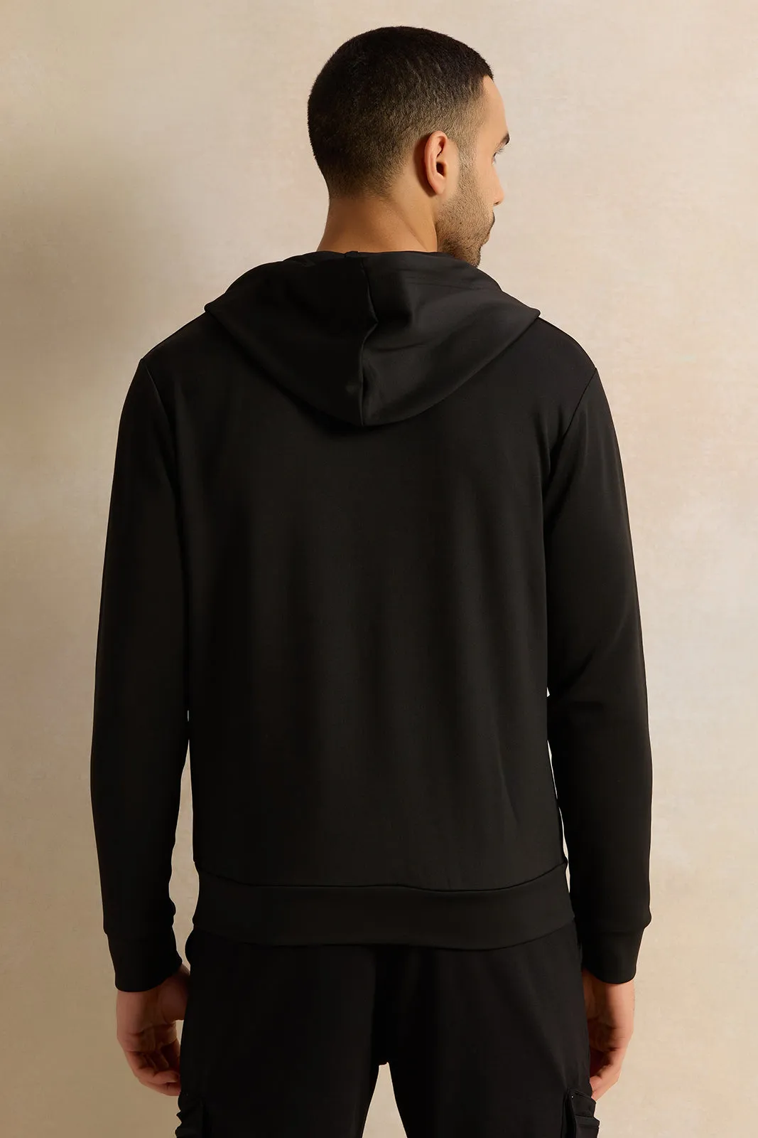 Men Black Active Sweatshirt