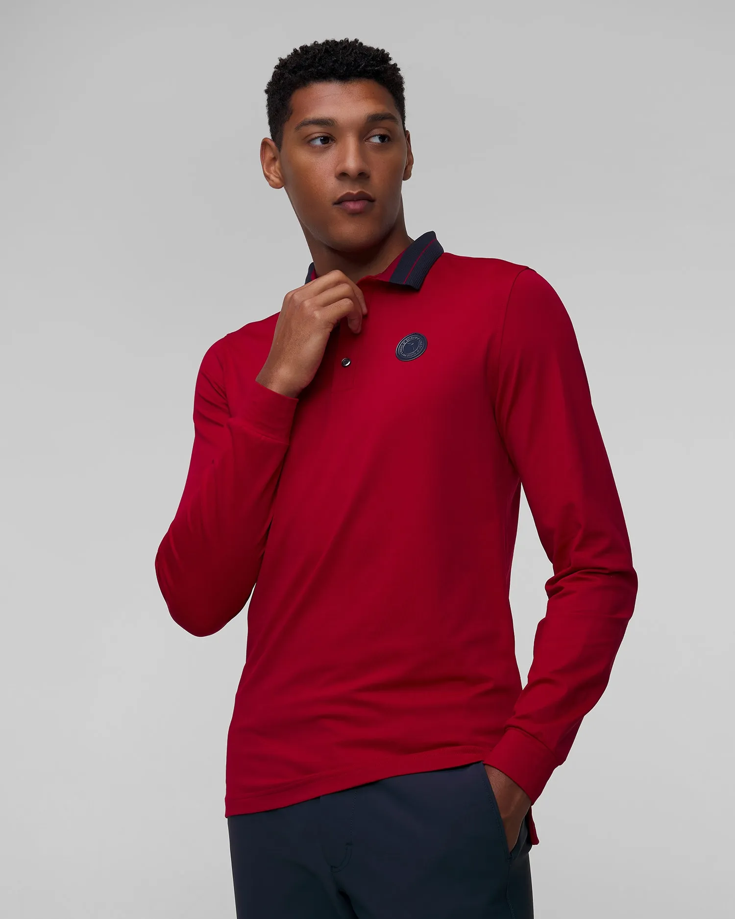 Men's long-sleeved polo Chervo Affranto A0002-837