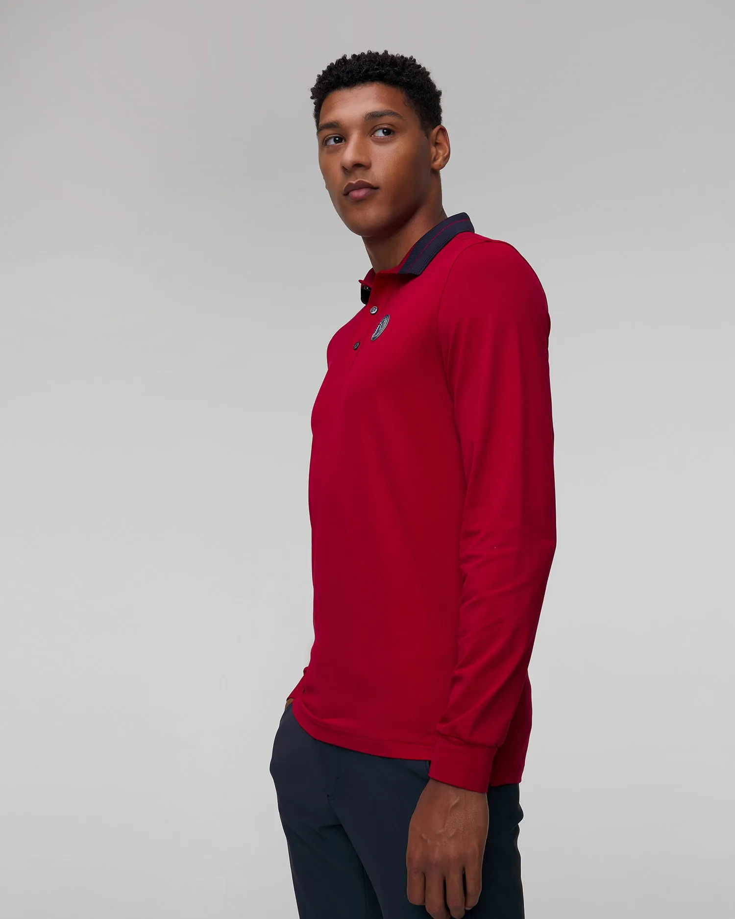 Men's long-sleeved polo Chervo Affranto A0002-837