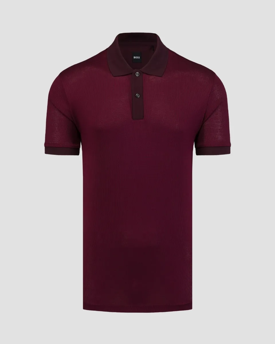 Men's maroon polo Hugo Boss H-Parlay 50518563-642