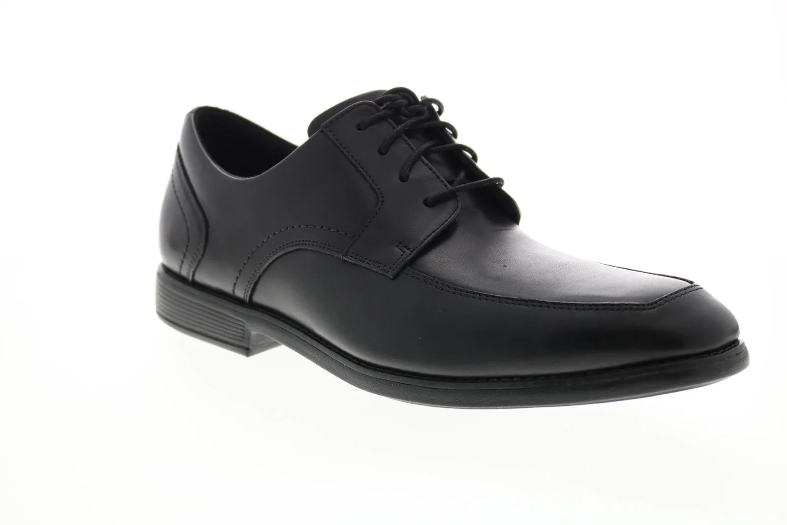 Men's Black Leather Plain Toe Oxfords by Rockport