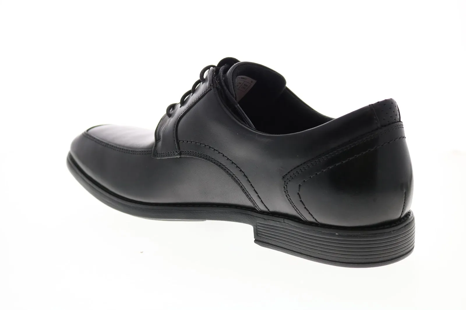 Men's Black Leather Plain Toe Oxfords by Rockport