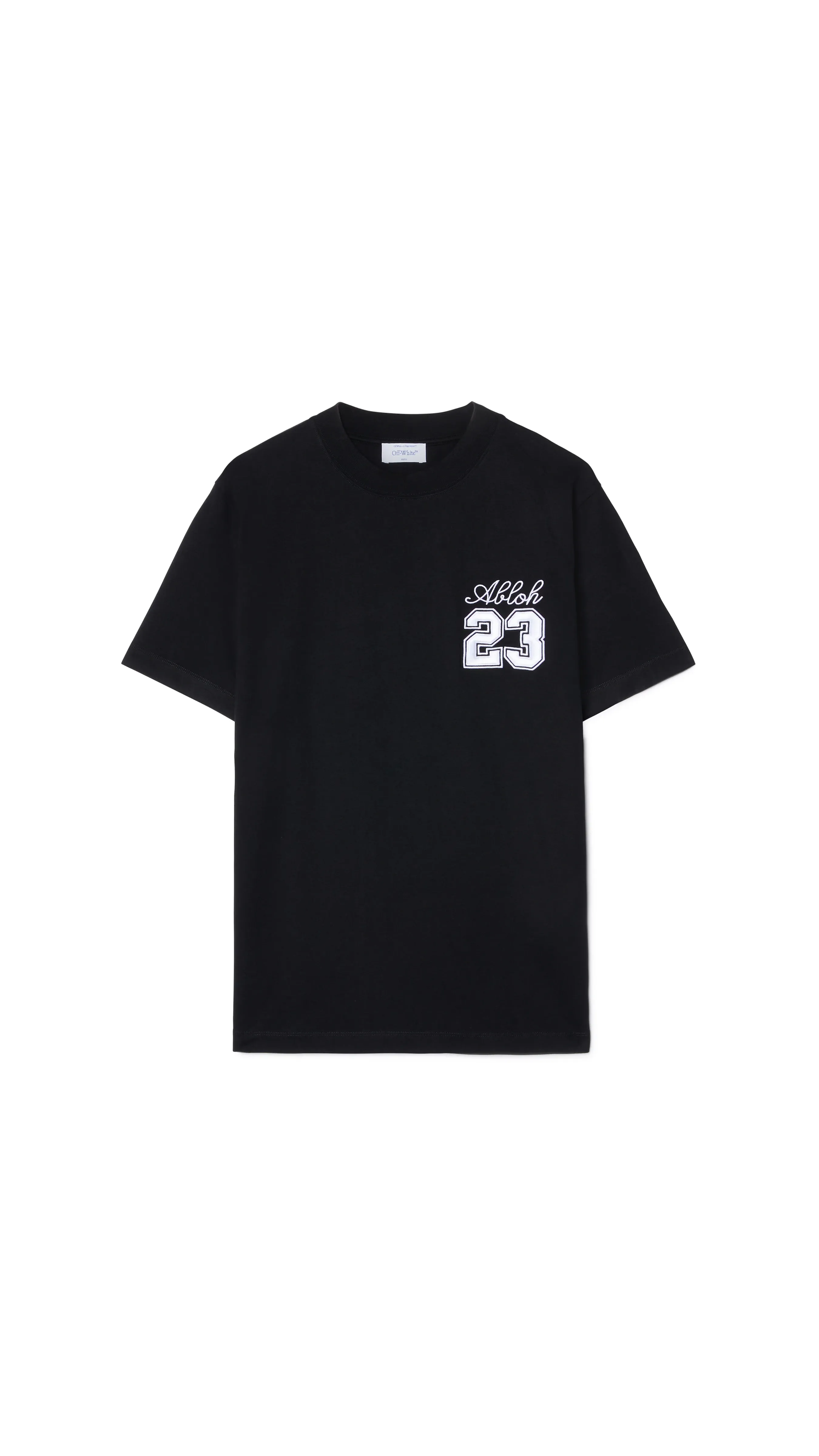 Men's Black Slim Fit Tee with 23 Logo