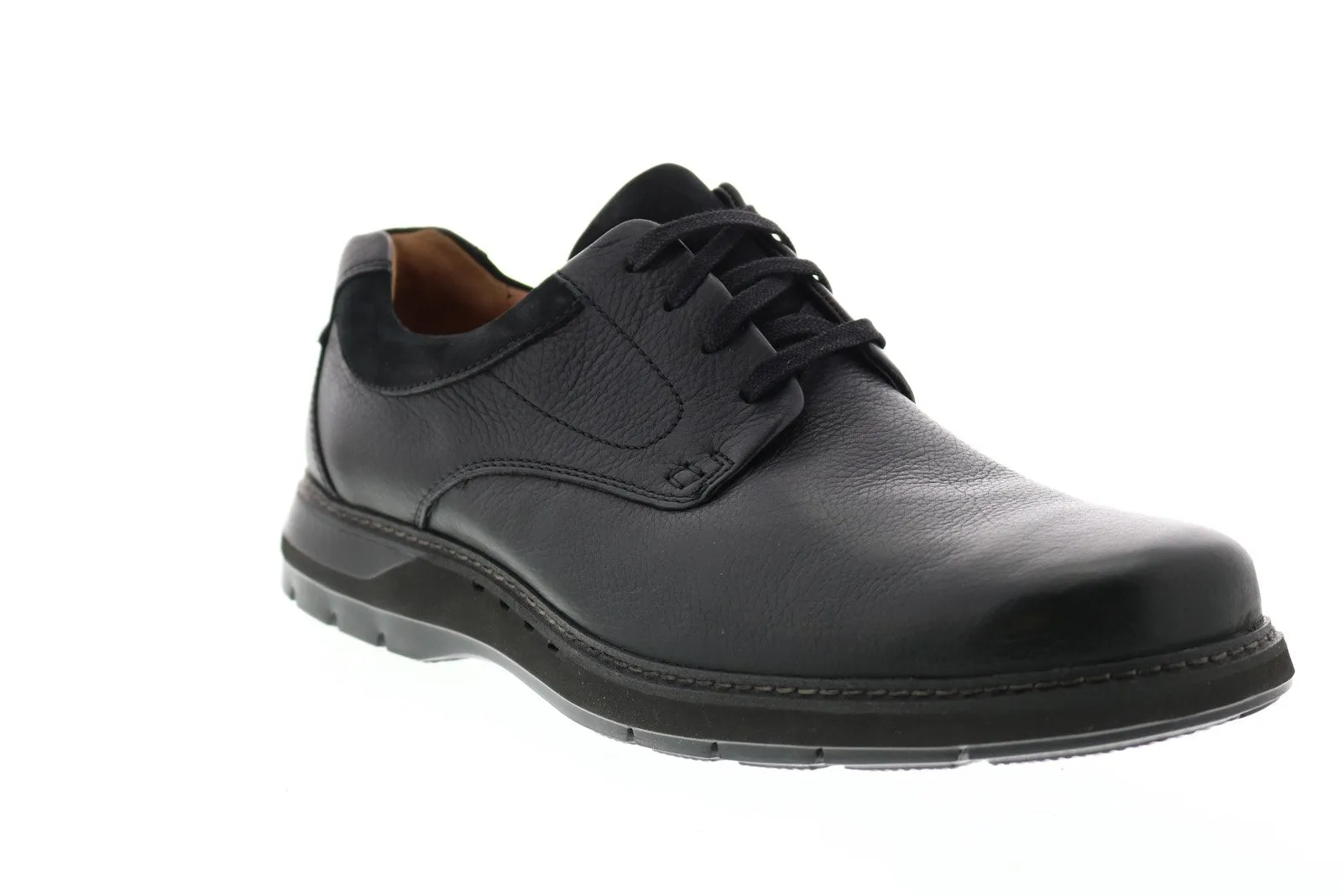 Men's Black Wide Oxfords by Clarks Un Ramble Lo 26136992