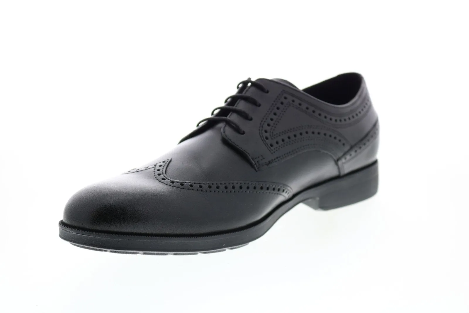 Men's Black Wingtip Oxfords by Geox U Hilstone 2Fit