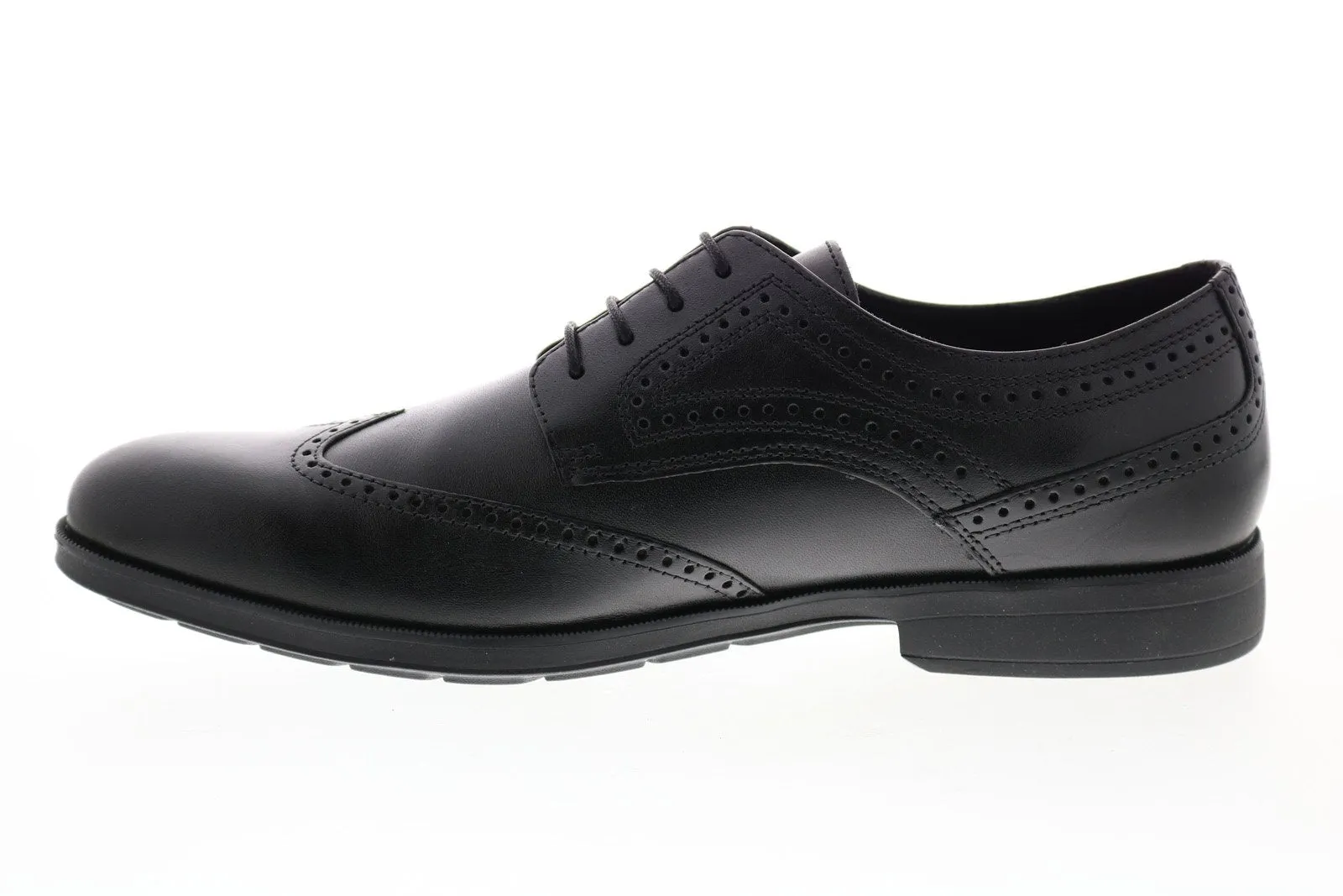 Men's Black Wingtip Oxfords by Geox U Hilstone 2Fit